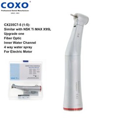 US COXO 1:5 10:1 20:1 Dental Low Speed Fiber Optic Implant Electric Contra Angle