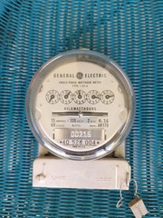 Vintage GE Single Phase Watthour Meter AR179 I-55-A 120v