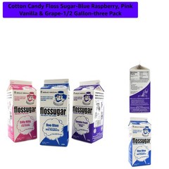 Gourmet Cotton Candy Floss Sugar Trio – Blue Raspberry, Pink Vanilla & Grape