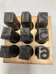 Young Bros. Stamp Works 1/2″ Steel Stamp Set 9 Figures Numbers 09091