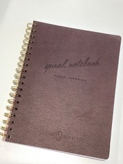 Spiral Notebook Chocolate Script Fringe Studio Journal 192 pg Dark Brown Leather