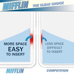 Mifflin-USA Plastic Vertical Card Holder (3×4 Inch, Clear, Bulk 100 Pack) Qui…