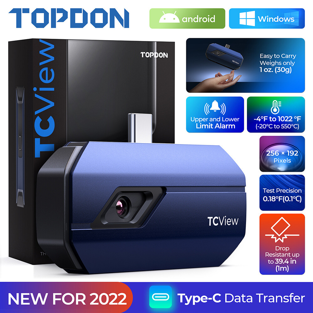 HOT TOPDON TC001 Thermal Imaging Camera for Android Type C Grade