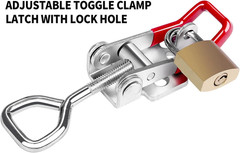 Heavy Duty Toggle Latch Clamp 4002, Adjustable Toggle Clamp Latch with Lock Hole