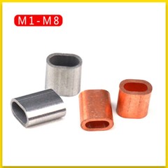 Wire Rope Ferrules Cable Crimps Sleeve Stainless Steel/Copper Crimp Clamp M1~M8