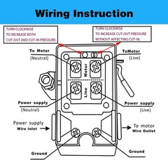 Heavy Duty Pressure Switch for Air Compressor 135-175 Psi Four 4 Port 26 Amp