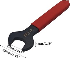 ER11A Collet Chuck Wrench 17mm Spanner Red Non-Slip Handle for Lathe Nut