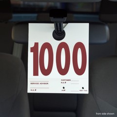 AUTO SERVICE NUMBERED HANG TAGS FOR AUTO SERVICE VEHICLE IDENTIFICATION