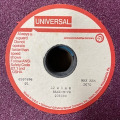 *NEW* Universal Grinding Wheel/Disc 12 x 1 x 1 2070 RPM Commercial Use RA-46M-V8