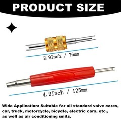 6PCS A/C Schrader Valve Core Remover Tool Kit R134A R12 HVAC Valve Stem Repair