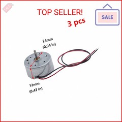 Antrader DC Motor Mini 5V 6000RPM Electric Motor with Wire for DIY Toys Pack of