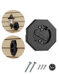 Siding Mounting Block, 8141 Black Outdoor Light Mounting Kit with Built-in El…