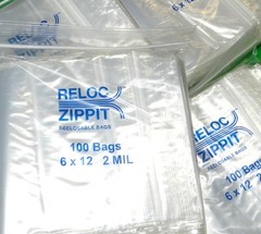 6×12 Reloc Zippit Reclosable 2mil Clear 6″ x 12″ Zip Seal Lock Bags 400 Pcs