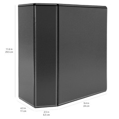 5 inch Heavy Duty D-Ring 3 Ring Binder Customizable View Cover 2-Pack