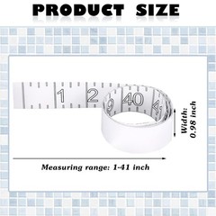6 Pcs Fish Ruler Decal Measuring Tape Sticker 42 Inch, as picture shown