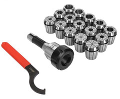 15Pc ER40 Collet Set with R8 Shank Holder & Wrench for Milling-USA FULFILLED