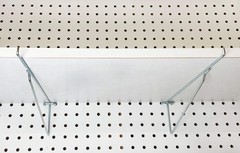 (8 Pack) Metal 8 Inch Shelf Bracket Garage Peg Hanger for 1/8″ & 1/4″ Pegboard
