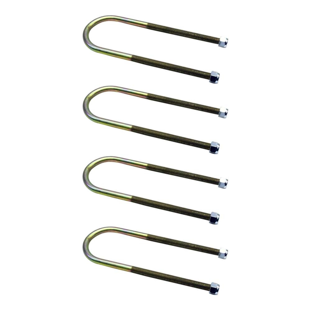 2.75″ x 10″ U-Bolts Set – Fits 2-1/2″ Axle Tubes – Heat-Treated Zinc-Plated Stee