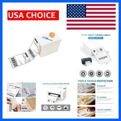 4 x 6 Thermal Labels – Pack of 100 Fanfold Labels for Direct Thermal Printer,…
