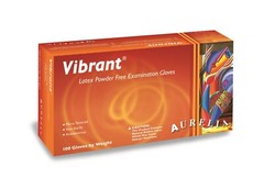 White Latex Exam Gloves, Small S, Aurelia Vibrant 5.5 mil (Case of 1000)