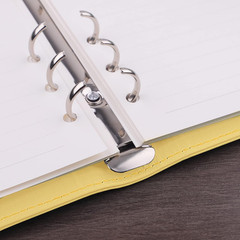 A6 Binder 6 Ring Refillable Notebook Planner Cover for A6 Refill Paper, PU Leath