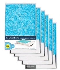 ScoopFree Premium Blue Crystal Cat Litter Tray Disposable Refill 6 Pack Control