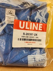 NEW Uline S-20207-2X/Tech Wear LEQ-43 ESD Lab Jacket, Blue, Size 2XL