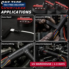 Oleitodh 40 Rolls Black Electrical Tape Bulk 3/4 Inch x 66ft, 7Mil Waterproof Vi