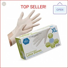 MED PRIDE Medical Latex Examination Gloves (X-Large, 100-Count) Ultra-Strong 5 m