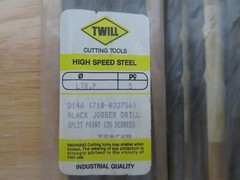 5 pcs TWILL Jobber Length Twist Drills Letter D Split Point 135 Degrees Brazil