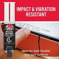 JB Weld Plastic Weld Quick Setting Epoxy Syringe Bonder Repair Glue Black