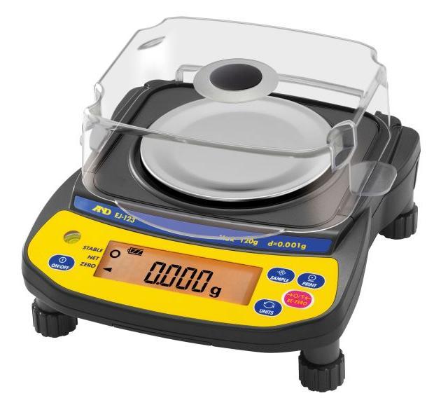 A&D EJ-123 Precision Compact Lab Balance, 120 X 0.001g Jewelry Scale,Cover,New