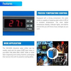 CW-5202 Industrial Water Chiller for 60-150W CO2 Laser Tubes Factory Equipment