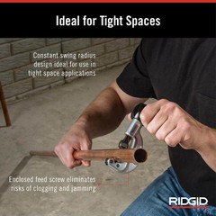 RIDGID 1/8″ to 1-1/8″ Copper & Stainless Steel Tubing Cutter w/ Spare Wheel