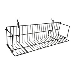 24″ Wide Video Shelf for Slatwall, Gridwall or Pegboard -Box of 3 BLACK