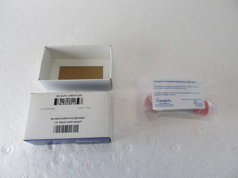 Swagelok Inline Gas Filter SS-SCF3-VR8-P-225 Male 1/2″ VCR, 316L VAR UHP 3″ Long