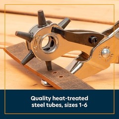 Weaver Leather Supply German Made Revolving Hole Punch Tool, Steel