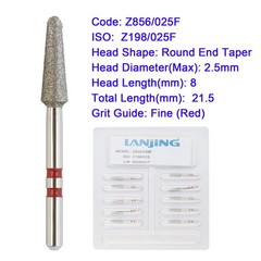 Zirconia Diamond Burs Dental FG High Speed Burr Football Round Fine Medium Grit