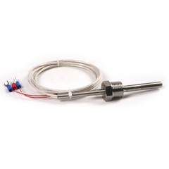 1/2″ NPT Thread Pt100 RTD Temperature Sensor Probe with Wire -50 to 250°C / -58F
