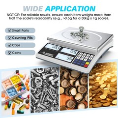 VEMOKO Industrial Counting Scale for Small Parts – 30kg/66lb Digital Gram Scale
