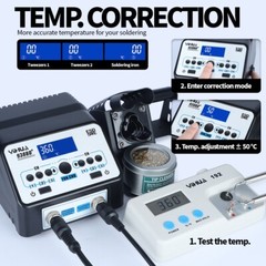 YIHUA 938BD+ Tweezers 2 in 1 Soldering Station Soldering Iron Kit Rework Station