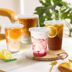 Clawsoff 16oz 500 Ct Clear Cups Lids Straws