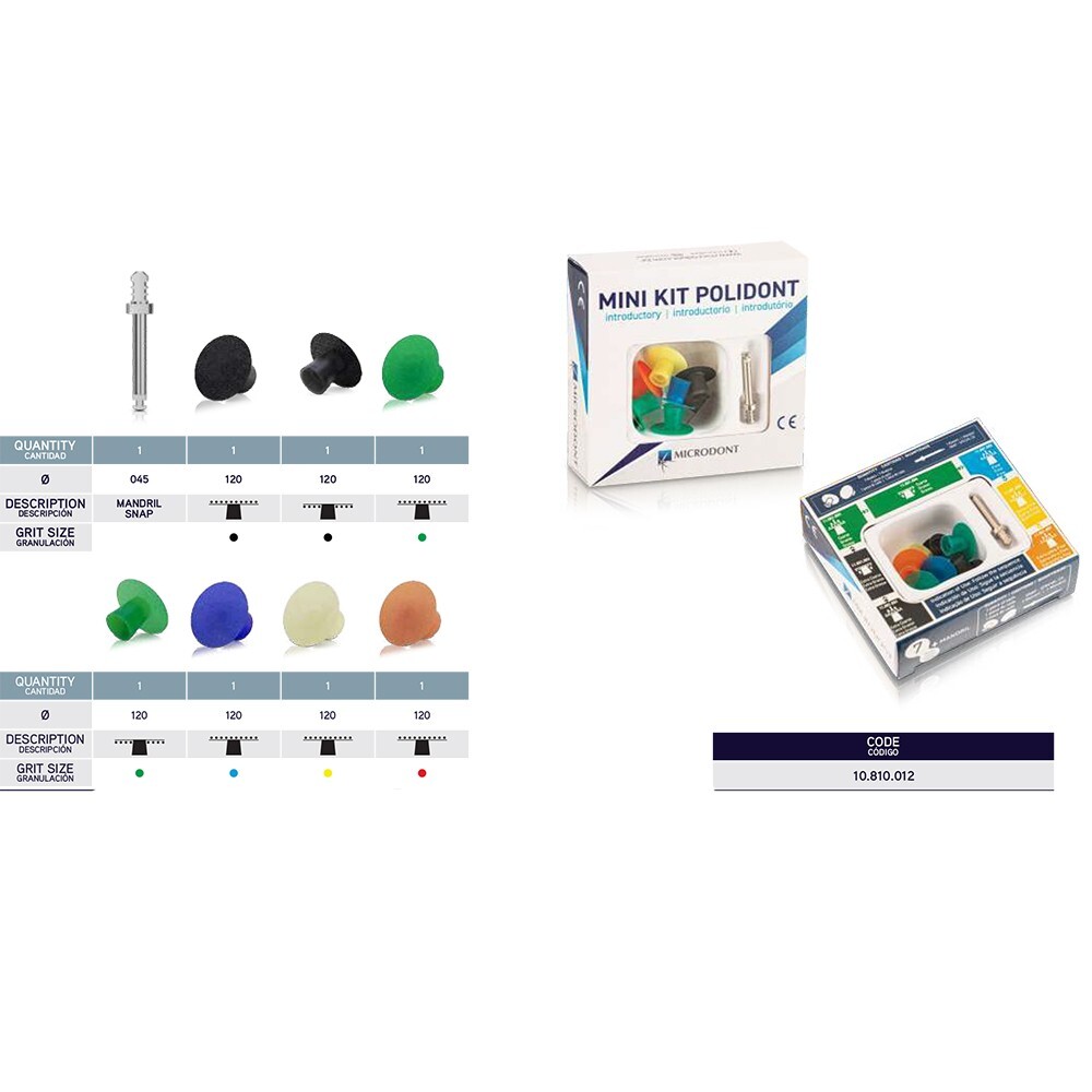 Microdont Mini Kit Polidont Finishing & Polishing Disks for Resin Glass Ionomer