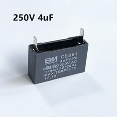 CBB61 250V 1.5/4/5/6/8/10/12/15/20/30/40/25 UF Fan Motor RUN Capacitor 2 PINS