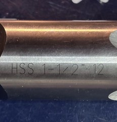 1-1/2-12 BOTTOM TAP HS HSS 4FL 1-1/2” 12tpi