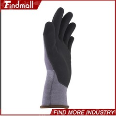 Findmall 6 Pairs L-Size Work Gloves MicroFoam Nitrile Coated Knit Nylon Gloves