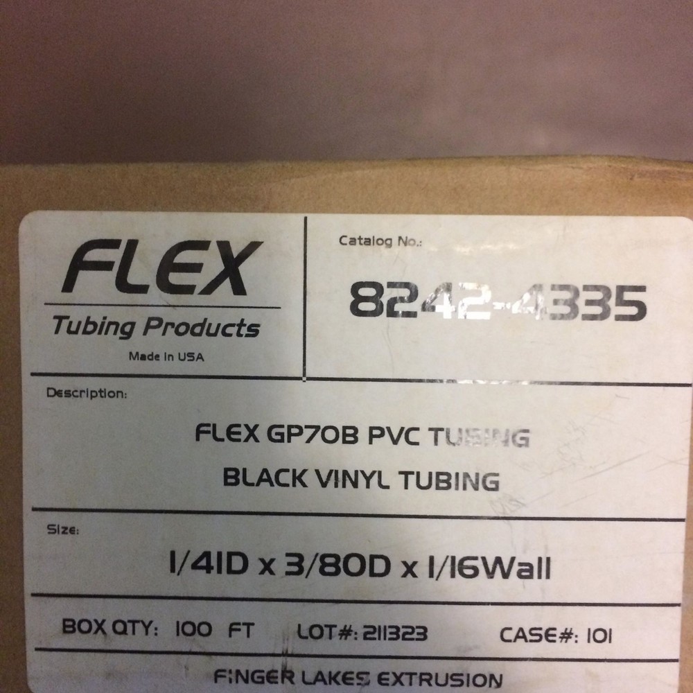 Flex GP70B pvc tubing/black vinyl
