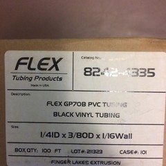 Flex GP70B pvc tubing/black vinyl