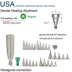 US DIO UFII Regular Impression Coping Transfer Straight Locator Healing Abutment