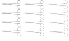 12 Iris Scissors 4.5″ Straight Surgical Dental Instrument Stainless Steel